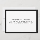 Invitation Elle A Dit Oui I Modern Photo Engagement Party (Dos)