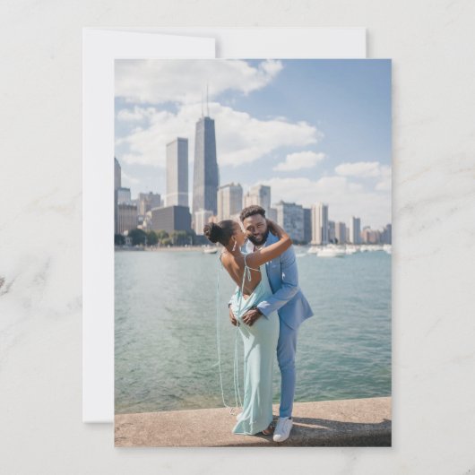 Invitation Elle A Dit Oui Moderne Engagement Party Arc 2 phot (Dos)