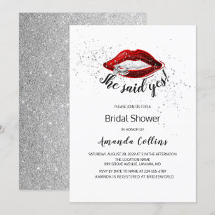 Invitation ELLE A DIT OUI Parties scintillant moderne Fête de