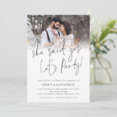 Invitation Elle A Dit Oui Photo Overlay (Debout devant)