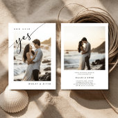 Invitation Elle A Dit Oui Plage Thématique Photo Engagement P