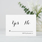 Invitation Elle a dit "Oui" Réponse RSVP (Debout devant)