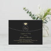 Invitation Elle A Dit Que Oui Partie D'Engagement De Monogram (Debout devant)