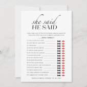 Invitation Elle A Dit Qu'Il A Dit Minimalis Fête des mariées (Devant)