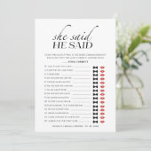 Invitation Elle A Dit Qu'Il A Dit Minimalis Fête des mariées (Debout devant)
