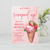 Invitation Elle a été emportée ! Fête des mariées de crème gl (Debout devant)