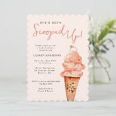 Invitation Elle a été emportée par la Fête des mariées rose (Debout devant)