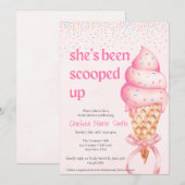 Invitation Elle a été emportée sur l'invitation de la douche  (Devant / Derrière)