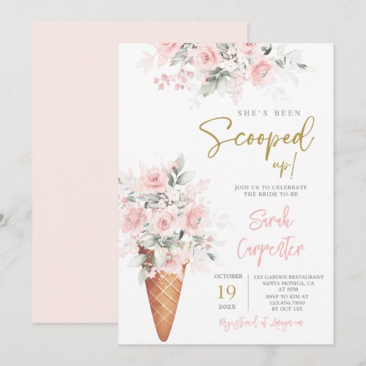 Invitation Elle a été prise en Fête des mariées (Devant / Derrière)