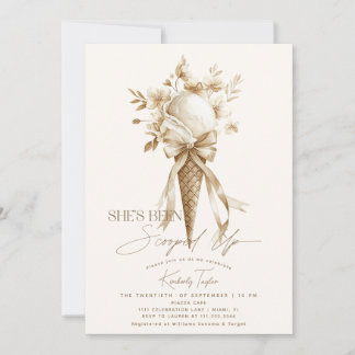 Invitation Elle a été prise en glace Cream Bohème Shower de m