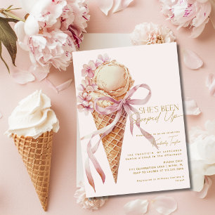 Invitation Elle a été prise en glace rose pour la fête de mar