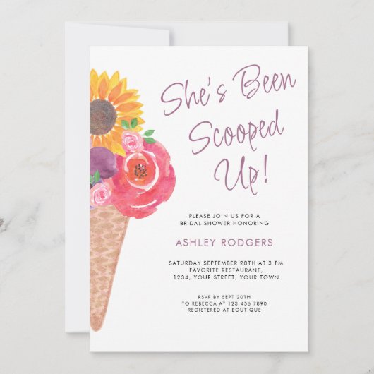 Invitation Elle a été ramassée dans la Fête des mariées de gl (Devant)