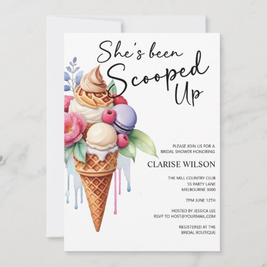 Invitation Elle a été ramassée dans la Fête des mariées de gl (Devant)