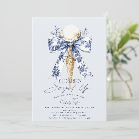 Invitation Elle a été ramassée dans la Fête des mariées de gl (Debout devant)