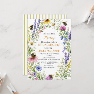 Invitation Elle a trouvé sa Baby Shower de mariage Honey Wild