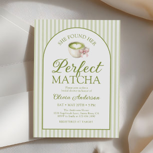 Invitation Elle a trouvé sa Baby Shower de mariage vert match