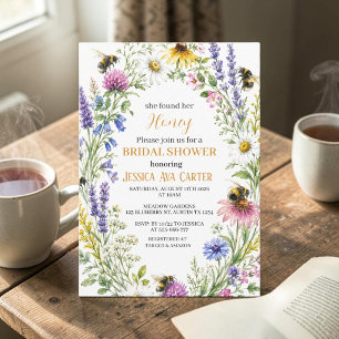 Invitation Elle a trouvé sa Baby Shower de Mariée Honey Wildf