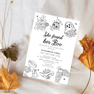 Invitation Elle a Trouvé Sa Chérie Ghost Floral Baby Shower