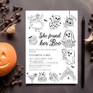 Invitation Elle a Trouvé Sa Chérie Ghost Floral Baby Shower