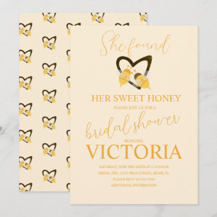 Invitation Elle a trouvé sa douce lune de miel Bee Bridal Sho