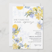 Invitation Elle a Trouvé Sa Douceur de Citron Mariage Shower (Devant)
