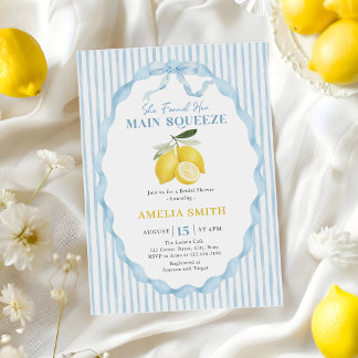 Invitation Elle a trouvé sa douche de mariage au citron Main 