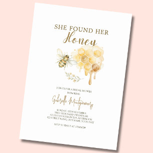 Invitation Elle a trouvé sa douche de mariage Honey