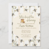 Invitation Elle a trouvé sa douche nuptiale à abeilles miel (Devant)