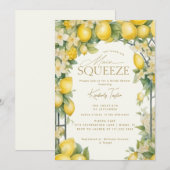 Invitation Elle a Trouvé Sa Fête de Fiançailles au Citron Mai (Devant / Derrière)