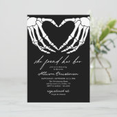 Invitation Elle A Trouvé Sa Fête des mariées Boo Halloween (Debout devant)