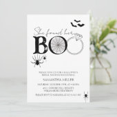 Invitation Elle A Trouvé Sa Fête des mariées Boo Halloween (Debout devant)