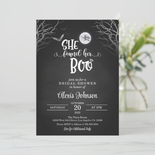 Invitation Elle A Trouvé Sa Fête des mariées De Boo (Debout devant)