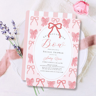 Invitation Elle a trouvé sa Fête des mariées de ruban rose Bo