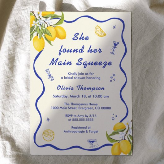 Invitation Elle A Trouvé Sa Fête des mariées De Squeeze