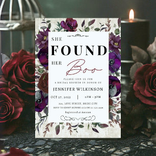 Invitation Elle A Trouvé Sa Fête des mariées D'Halloween Flor
