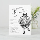 Invitation Elle A Trouvé Sa Fête des mariées Florale Fantôme (Debout devant)