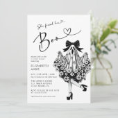 Invitation Elle A Trouvé Sa Fête des mariées Florale Fantôme (Debout devant)