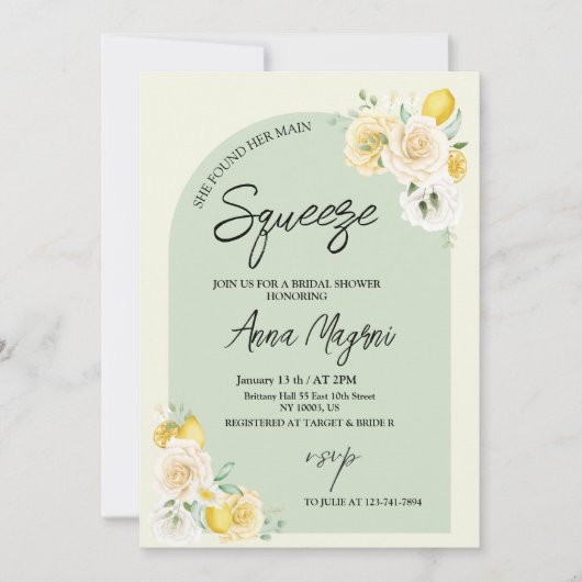 Invitation Elle A Trouvé Sa Fête des mariées Rose De Squeeze (Devant)