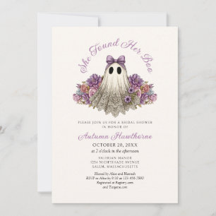 Invitation Elle a trouvé sa Ghost Halloween Enterrement de Vi