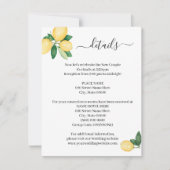 Invitation Elle A Trouvé Sa Main Squeeze Lemons insert card (Devant)