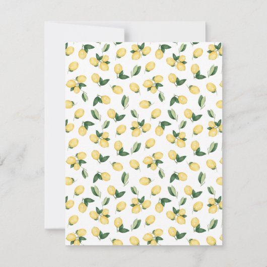 Invitation Elle A Trouvé Sa Main Squeeze Lemons insert card (Dos)