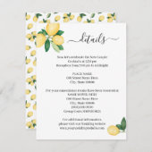 Invitation Elle A Trouvé Sa Main Squeeze Lemons insert card (Devant / Derrière)