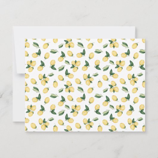 Invitation Elle A Trouvé Sa Main Squeeze Lemons insert card (Dos)