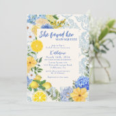 Invitation Elle a trouvé sa principale douche nuptiale au cit (Debout devant)