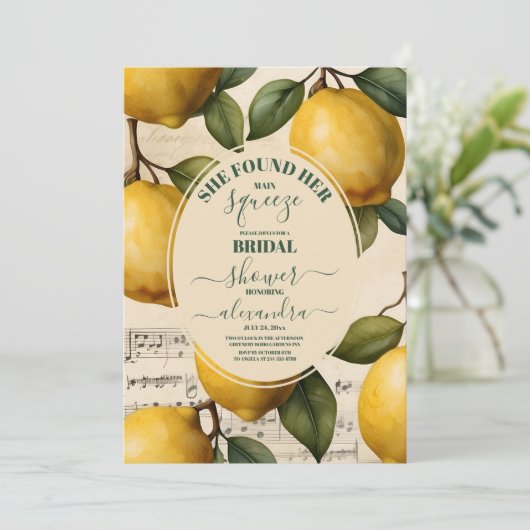 Invitation Elle A Trouvé Sa Principale Fête des mariées De Ci (Debout devant)