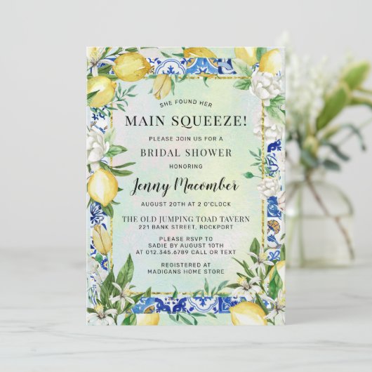 Invitation Elle A Trouvé Sa Principale Fête des mariées De Ci (Debout devant)