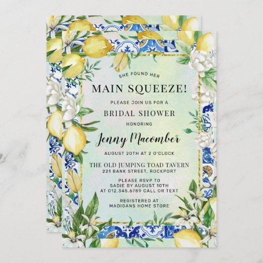 Invitation Elle A Trouvé Sa Principale Fête des mariées De Ci (Devant / Derrière)