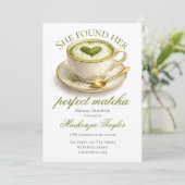 Invitation Elle a trouvé sa robe de mariée Matcha Parfaite (Debout devant)