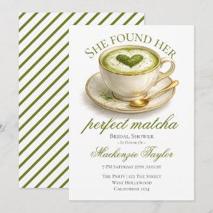 Invitation Elle a trouvé sa robe de mariée Matcha Parfaite