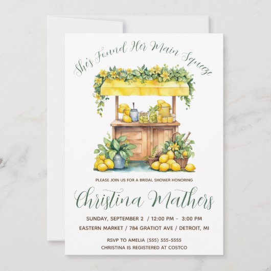 Invitation Elle a trouvé sa Squeeze principale ! Fête des mar (Devant)